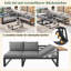 7 - Person Modular Outdoor Sofa Set With Fold-out Armrests And Ice Bucket-1322493911