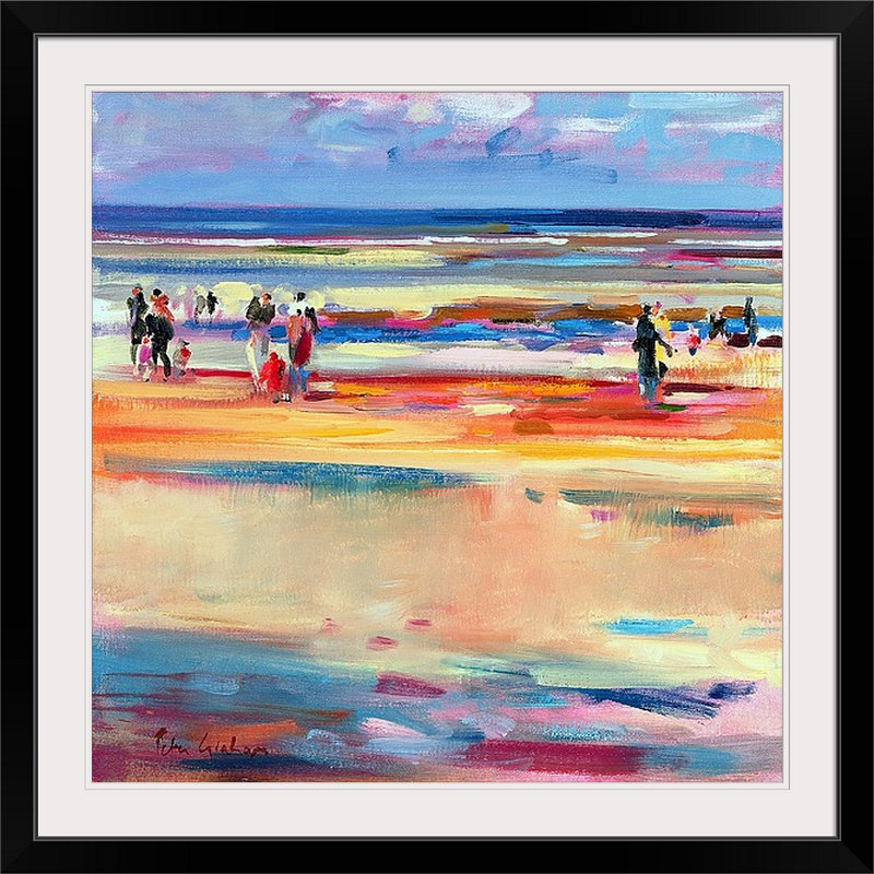 «Anjuman Boulevard de Boudin, 2001» par Peter Graham, reproduction d'art, H 24 po x l 24 po x P 1 po, Cadre noir