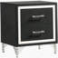 Black 2-Drawer Nightstand Bedside Table
