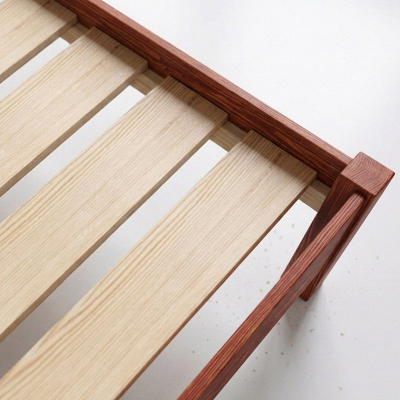 Edgecumbe Bed Frame, Full, Red Wood