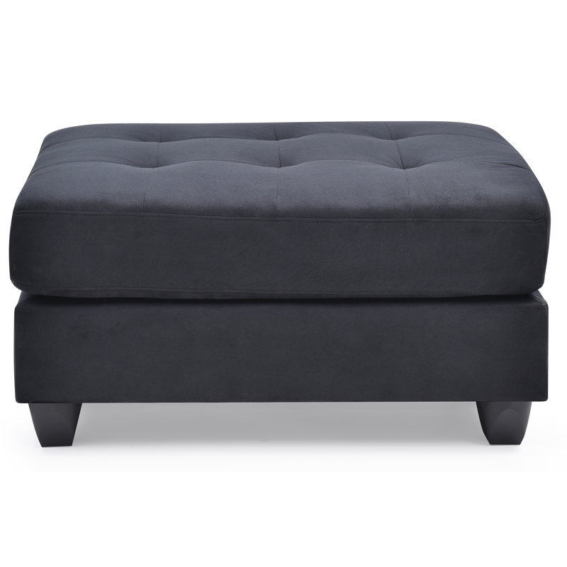 Malone Ottoman, Black, Black