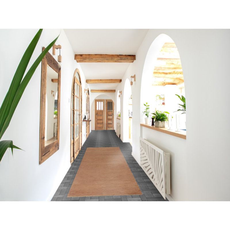 Tapis de couloir brun moderne Gabbeh 3 x 10