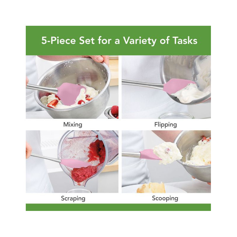 Tovolo Flex-Core Spatula Set SS S/5 Pink Sorbet