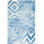 Tapis géométrique en laine / coton touffeté à la main Dip Dye-420452322