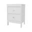 Table de chevet blanche avec 2 tiroirs