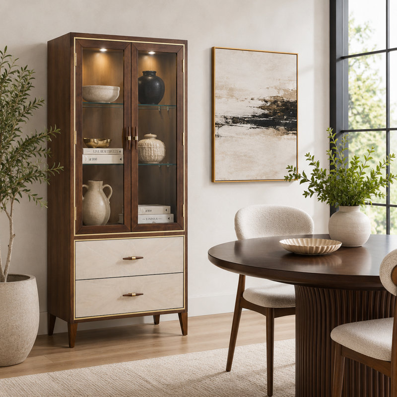 Houston Display Cabinet - Walnut