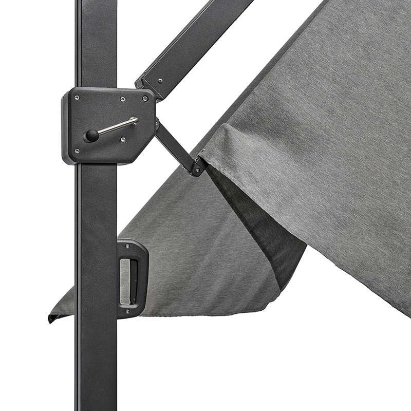 Batres 400cm X 300cm Rectangular Cantilever Parasol, Faded Black