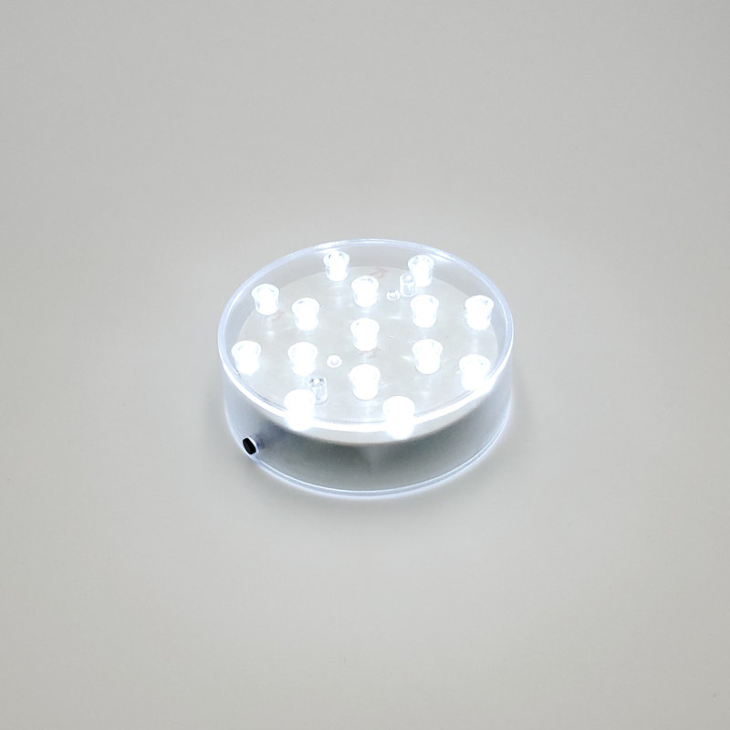 Round Cool White LED Battery Operated Base Light