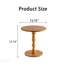Table d'appoint ronde - Plateau en panneau de fibres à densité moyenne, pieds en bois massif - Chêne clair
