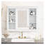 Armoire à pharmacie murale 35 po x 27,5 po, armoire à pharmacie murale avec 6 tablettes ouvertes - solution de rangement en MDF blanc-121765246
