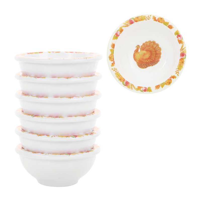 3 3/8" Mini Bowl S6, Glitter Turkey