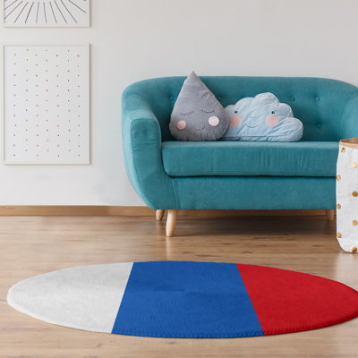 Tapis bleu/rouge