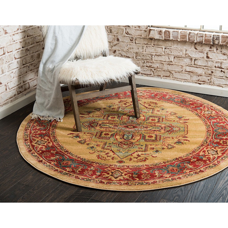 Azar Geometric Indoor Rug, Round 6'