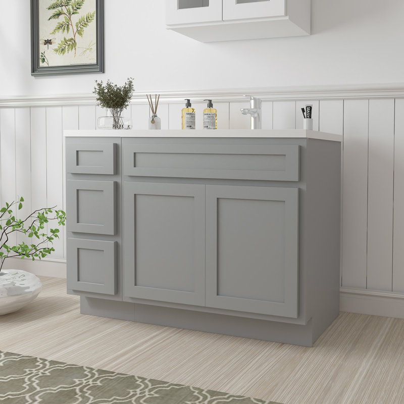 51'' Single Bathroom Vanity Base Only, Gray