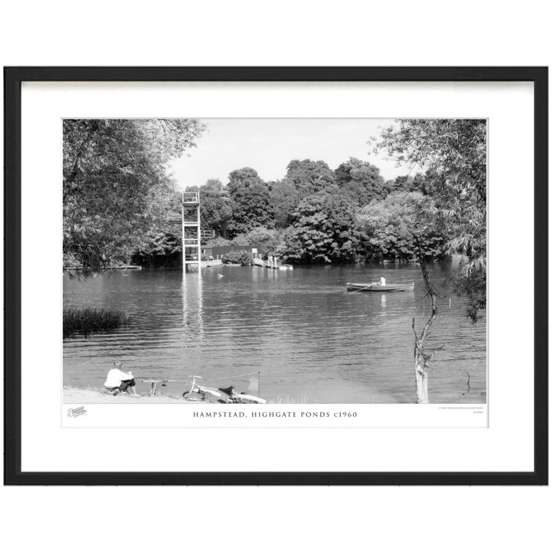 Hampstead, Highgate Ponds C1960 by Francis Frith - Single Picture Frame Print, 60cm H x 80cm W x 2.3cm D