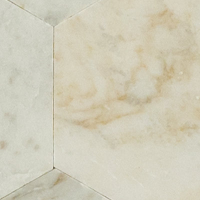 Tactiq Castella de Blanc Hexagon 10 in. x 12 in. Honed Marble Mosaic Floor and Wall Tile