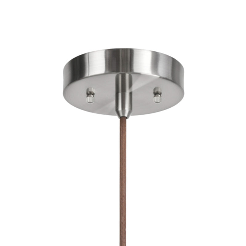 Luminaire suspendu à 1 lumière Portersville, Brun / Blanc