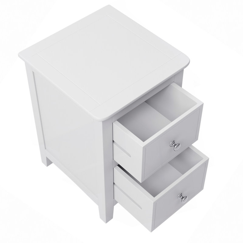 Table de chevet 2 tiroirs, Ensemble de 2