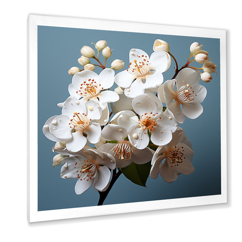 Reproduction d'art sur toile IV, Cadre simple blanc, H 30 po x l 30 po x P 1 po