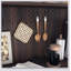 Armoire de rangement pour garde-manger de 71 pouces de hauteur avec portes en verre Reeded, support pour micro-ondes et tablettes de grande capacité pour un rangement organisé et élégant