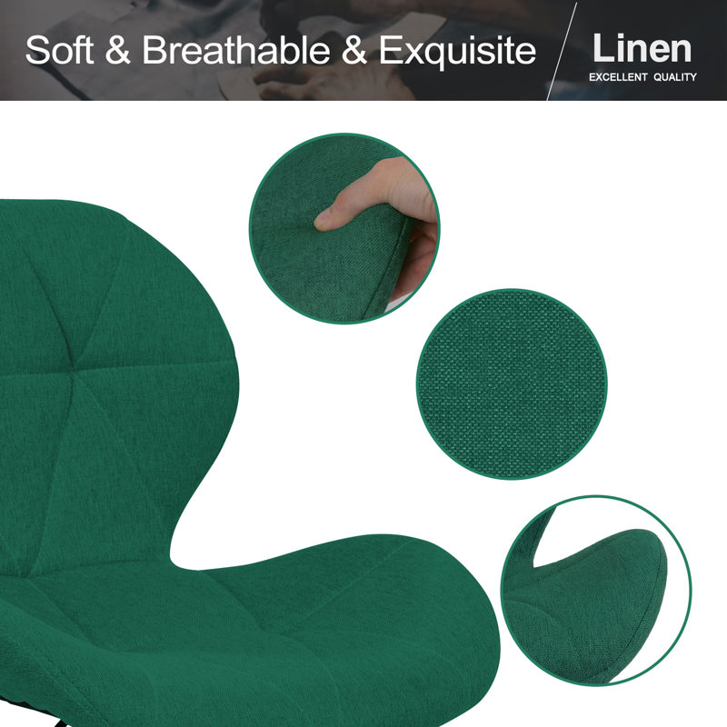 Erltrud Office Chair, Green, Fabric