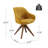 Brister 23" Blue Fabric And Natural Swivel Accent Arm Chair-2016438099-2015706259