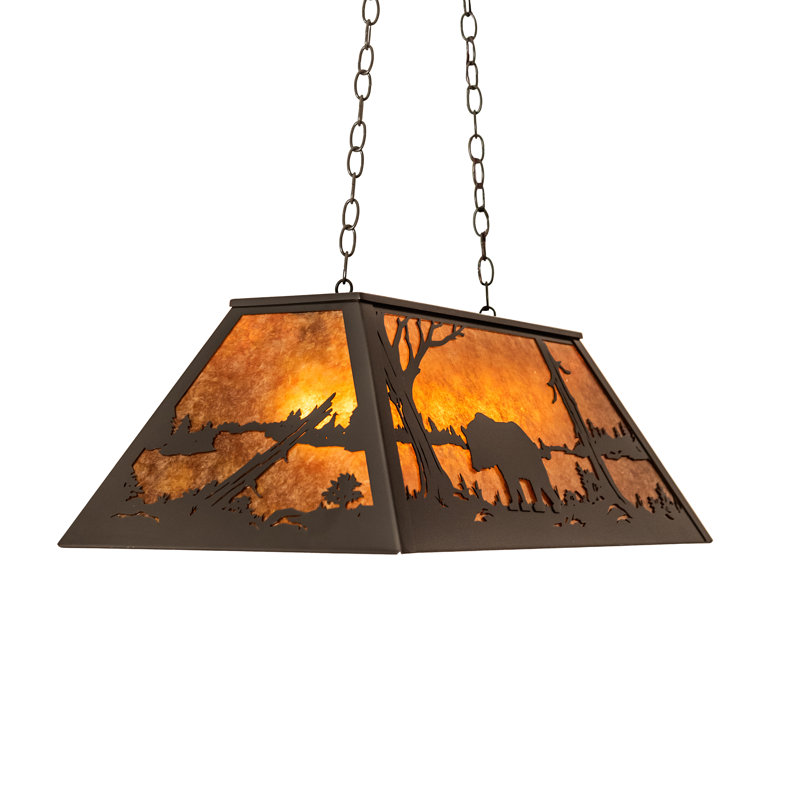 Farrar 6 - Light Pendant, Amber Mica, Timeless Bronze