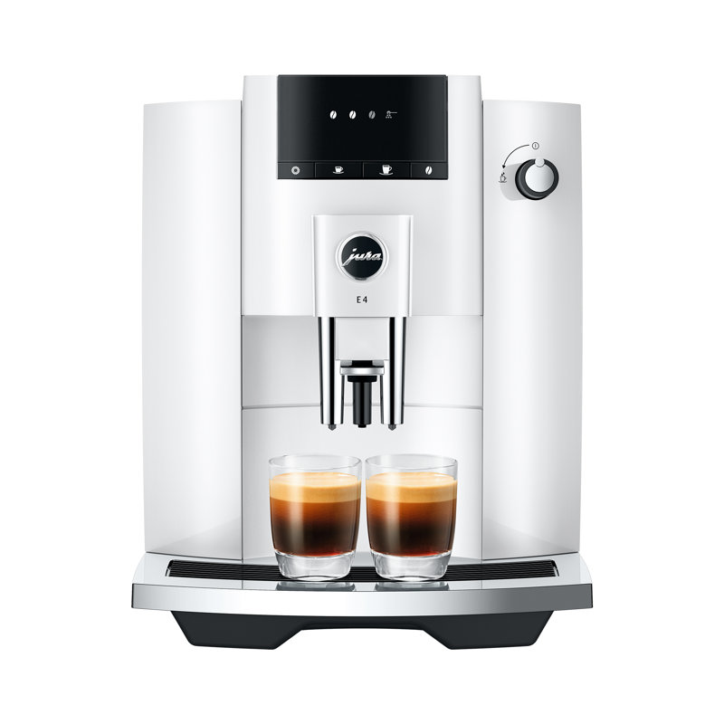 JURA E4 Fully Automatic Coffee & Espresso Machine, Piano White