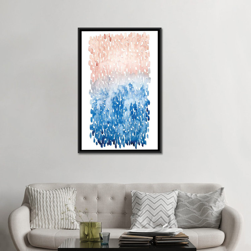 «Coral Cascade I», reproduction sur toile, H 40 po x l 26 po x P 1,5 po, Toile tendue, Pas de tapis