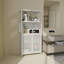 Armoire de rangement, 1 pièce, 24,57 po x 12,99 po x 52,01 po, blanc, avec 2 portes