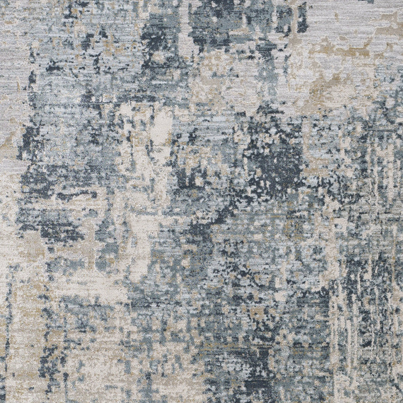 Tapis gris / bleu Ballance, Rectangle 2 pi 7 po x 4 pi
