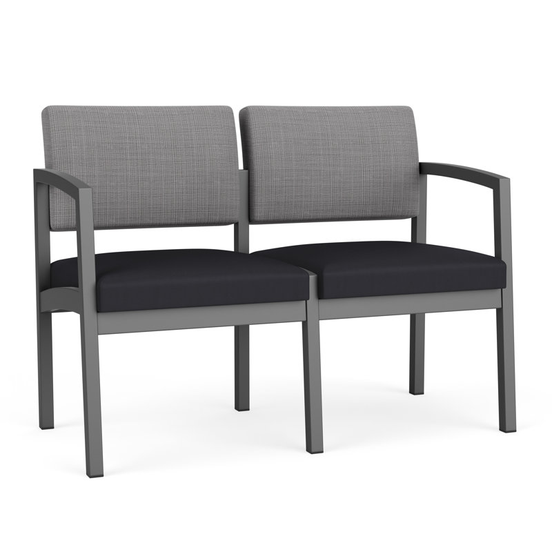 Structure en métal 2 places Lenox, Gris anthracite, Chambray Grey/Patriot Plus Black