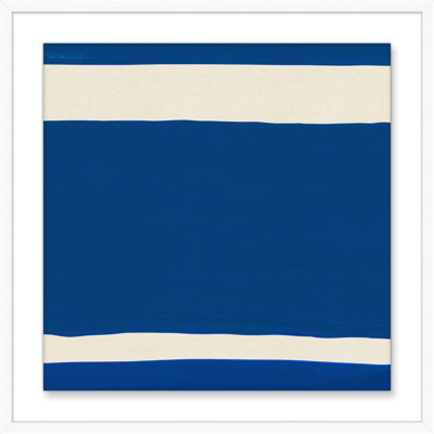 «The Blues 2» par Lillian August - peinture sur toile Shadow Box