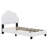 Upholstered Platform Bed With Cloud-Shaped Headboard