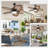 44"/52" Tropical plam Leaf Dimmable Ceiling Fan With Led Lights and Remote Control,Outdoor Waterproof Palm Leaf Ceiling Fan-746421007-746421005