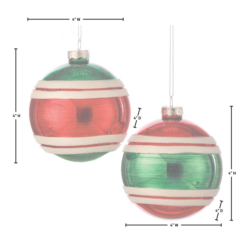 Ornement boule en verre 4 po 