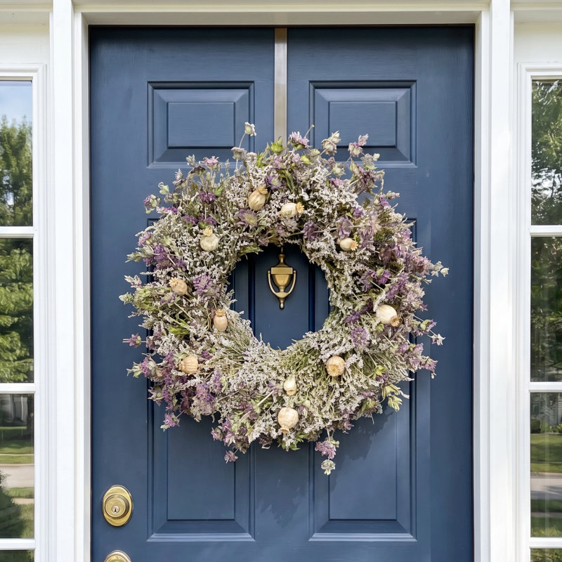 Handcrafted Dried Wreath, 22" H x 22" W x 5" D