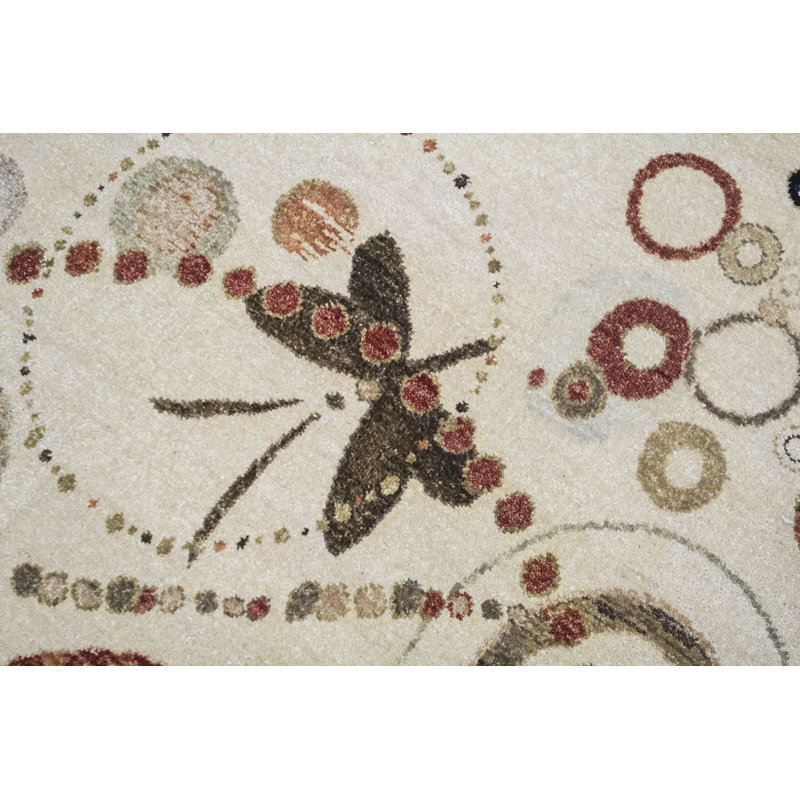 Brookhaven Abstract Area Rug in Ivory