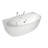 67" x 35" Freestanding Acrylic Whirlpool Soaking Bathtub With Jet Massage Function And Faucet