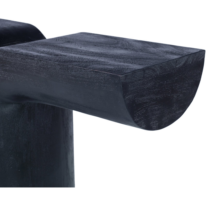 Holcman 48'' Solid Wood Console Table, Black