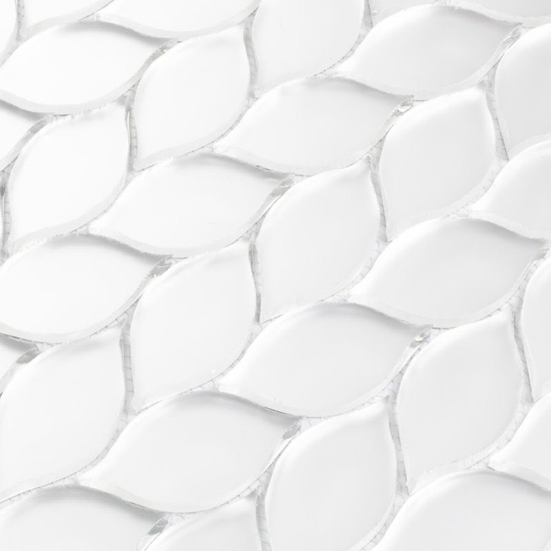 Carrelage mosaïque en verre givré 12 po x 13 po Art Deco