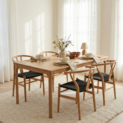 Aldridge Rectangle Wooden Dining Table - 140cm