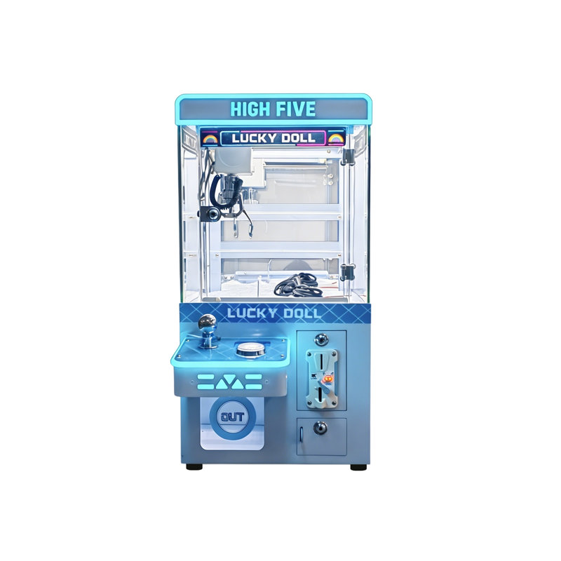 Mini machine à griffes: jeu d'arcade à DEL Lucky Doll pour la maison et le bureau, grue portative à jouets, Bleu