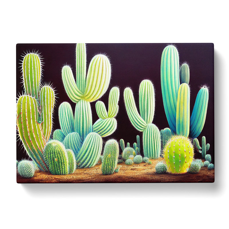 Legendary Cactus - Wrapped Canvas Print, 35cm H x 50cm W x 3cm D