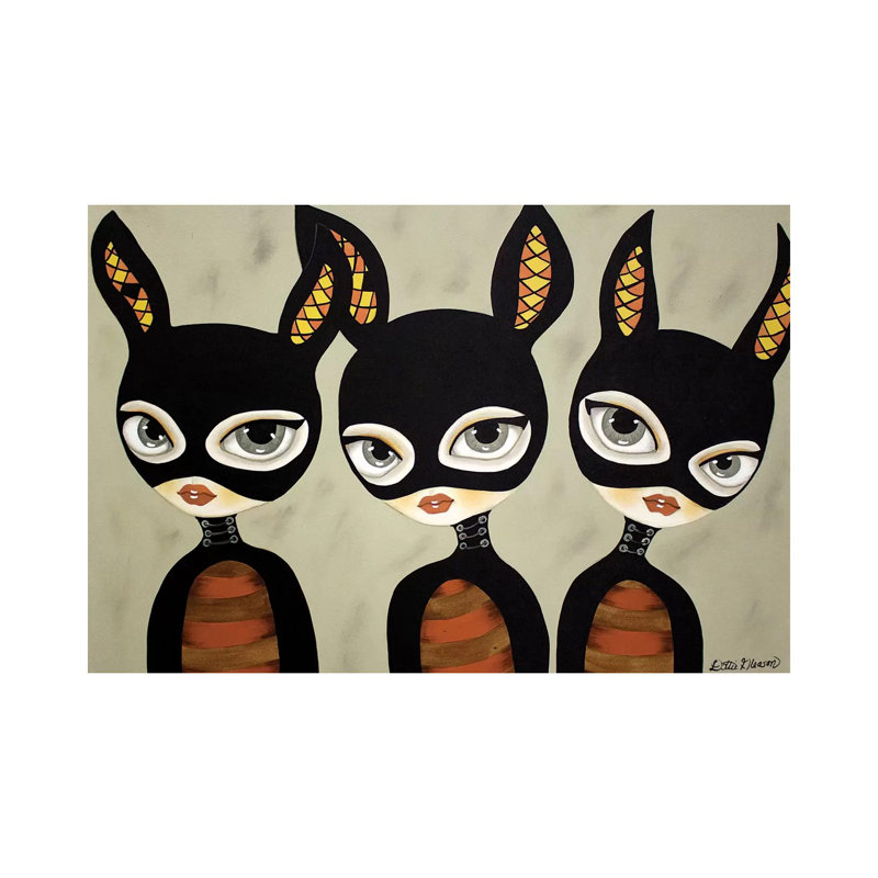 Three Of A Kind by Dottie Gleason - Wrapped Canvas Print, 30.48 cm H x 45.72 cm W
