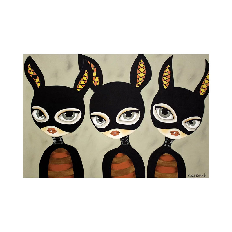 Three of a Kind 1 Piece Wrapped Canvas Wall Art, 30.48 cm H x 45.72 cm W
