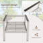 Fauteuil de patio contemporain avec accoudoirs en aluminium 2 pièces Latitude Run®