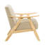 Chaise brune avec structure en bois massif et structure en bois d'hévéa-120260412