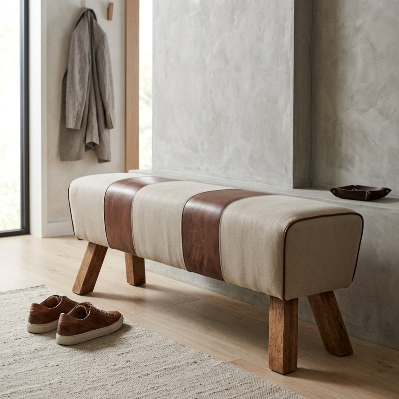 Pommel Leather Bench