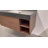 48" Modern Floading Single Bathroom Vanities, Brown Solid Wood, Black Stone Table top, 2 Drawers